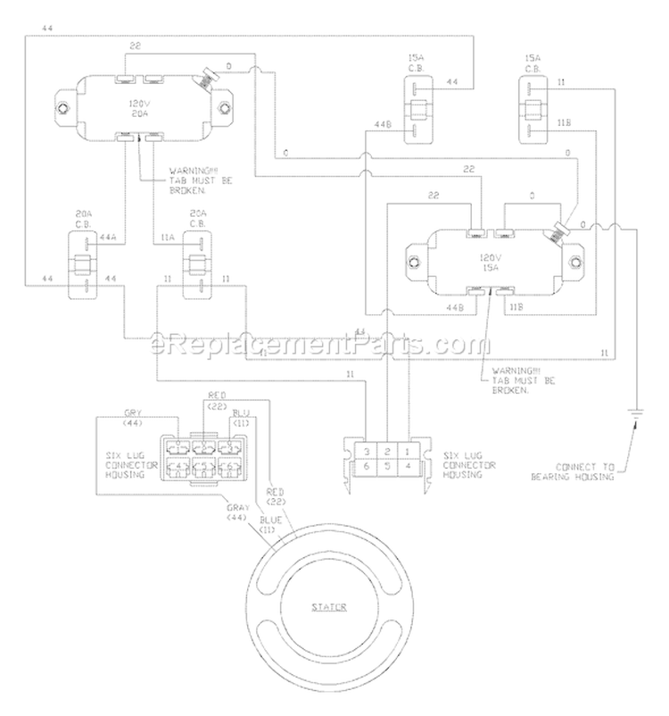 Page D Diagram and Parts List for 030222-0  Briggs and Stratton Generator